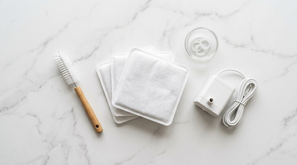 Replacement filters and cleaning brushes needed for the best dog water fountain