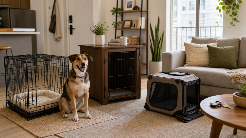 best dog crates for apartments with wire crate furniture crate soft crate and small apartment layout
